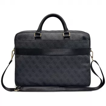 GUESS 4G Round & Classic Logos Stripe 16 inch laptoptáska fekete