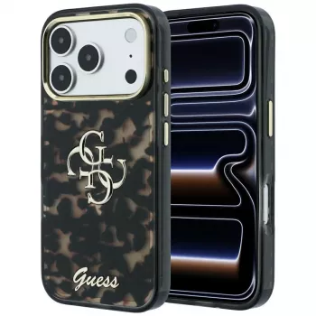 GUESS IML 4G Script Metal hátlap iPhone 18 Pro Max / 17 Pro Max-hoz – teknősbéka