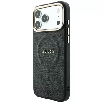 GUESS Embossed 4G Classic MagSafe tok iPhone 17 Pro Max / 18 Pro Max-hoz - fekete