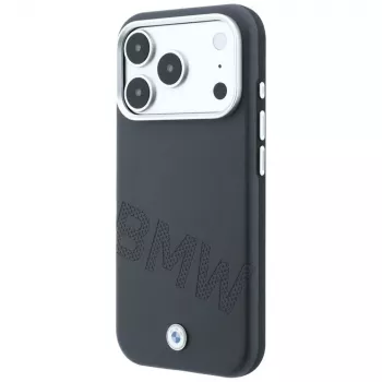 BMW Sign Inclined Deboss Letters MagSafe tok iPhone 18 Pro / 17 Pro-hoz - szürke
