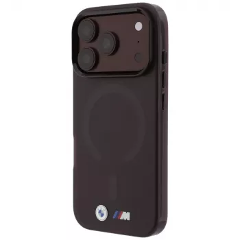 BMW M IML Frosted Metal Logo & Trims MagSafe tok iPhone 18 Pro / 17 Pro-hoz - bordó