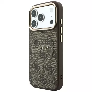 GUESS Embossed 4G Classic MagSafe tok iPhone 17 Pro Max / 18 Pro Max készülékhez - barna