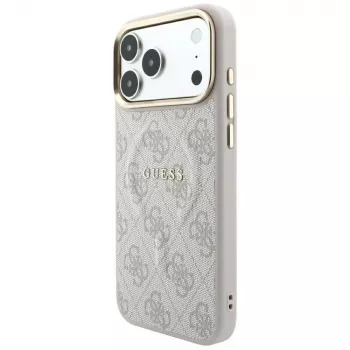 GUESS Embossed 4G Classic MagSafe tok iPhone 17 Pro / 18 Pro készülékhez - rózsaszín