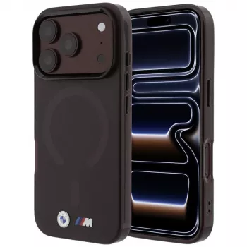 BMW M IML Frosted Metal Logo & Trims MagSafe tok iPhone 18 Pro Max / 17 Pro Max készülékhez - burgundy