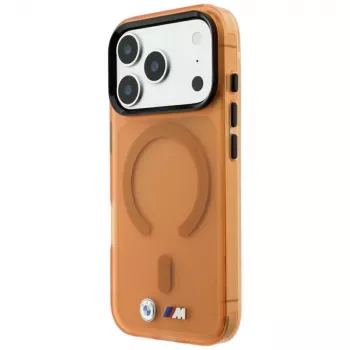 BMW M IML Frosted Metal Logo & Trims MagSafe tok iPhone 18 Pro Max / 17 Pro Max készülékhez - narancssárga