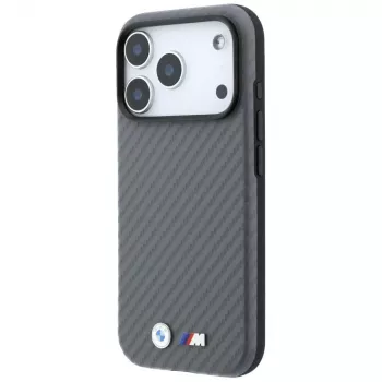 BMW M Carbon Metal Logo MagSafe tok iPhone 18 Pro Max / 17 Pro Max készülékhez - szürke