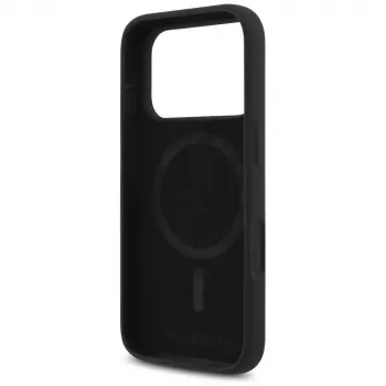Karl Lagerfeld szilikon Karl & Choupette Ring MagSafe tok iPhone 17 Pro Max készülékhez - fekete