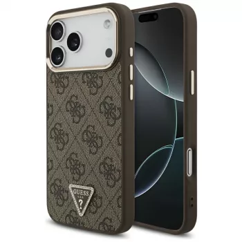 GUESS 4G Triangle Logo MagSafe tok iPhone 18 Pro Max / 17 Pro Max készülékhez - barna