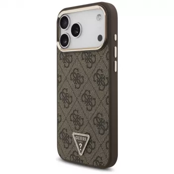 GUESS 4G Triangle Logo MagSafe tok iPhone 18 Pro Max / 17 Pro Max készülékhez - barna