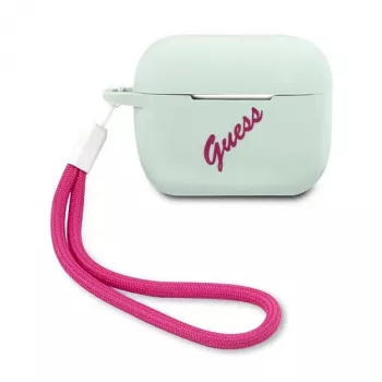 GUESS Vintage szilikon tok AirPods Pro készülékhez - kék fukszia