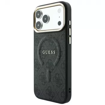 GUESS Embossed 4G Classic MagSafe tok iPhone 17 Pro / 18 Pro - fekete