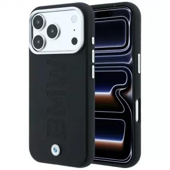 BMW Sign Deboss Quilted Metal Logo MagSafe tok iPhone 18 Pro Max készülékhez, antracit