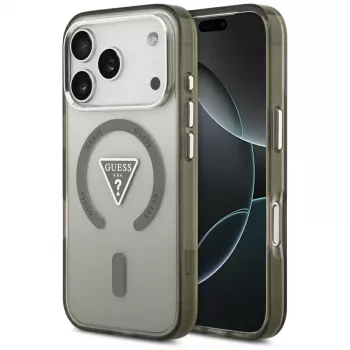GUESS IML Gradient Triangle Logo MagSafe tok iPhone 17 Pro Max készülékhez - khaki