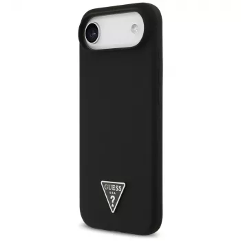 GUESS Silicone Triangle Logo MagSafe tok iPhone Air készülékhez, fekete