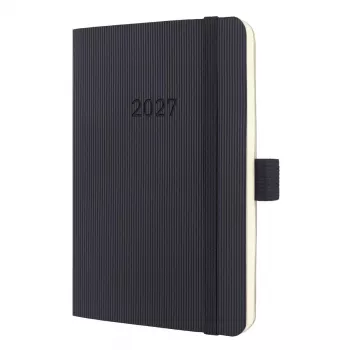 Sigel Conceptum C2723 heti naptár 2027, kb. A6, softcover, fekete