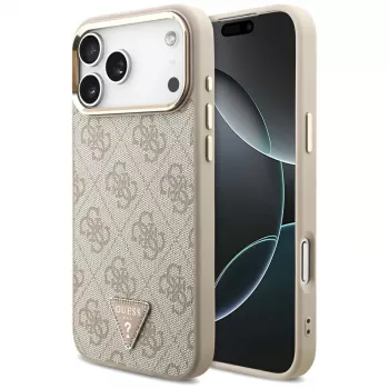 GUESS 4G Triangle Logo MagSafe tok iPhone 18 Pro Max / 17 Pro Max készülékhez - rózsaarany