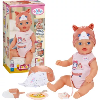 ZAPF CREATION Zapf Baby born Lena Cat 36 cm puha testű baba