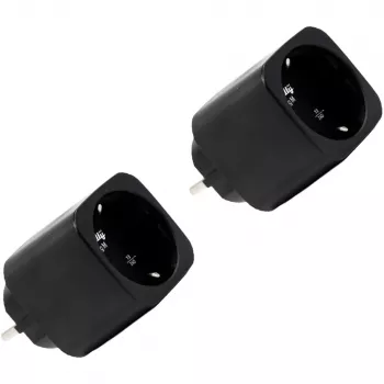 Shelly Plug M Gen3 fekete 2 darabos csomag okos dugalj teljesítményméréssel, Wi-Fi és Bluetooth, 13A, energiamonitoring, Schuko