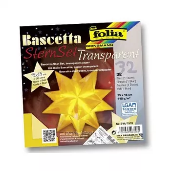Folia hajtogatólapok Bascetta Stern Midi - 32 lap 15x15cm színes vegyes