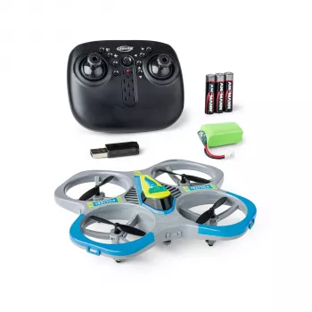 TAMIYA CARSON Carson Cyber Drone rendőrségi 2.4G 100% RTF – rendőrségi kiadású quadrokopter 6 tengelyes giroszkóppal, magasságtartással, headless móddal, 360°-os flip-pel, LED-lámpákkal, repülésre kész
