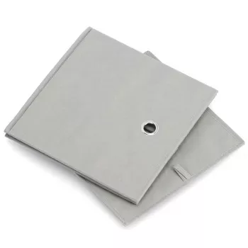 ZELLER 14422 nemez tárolódoboz, szürke, 27L, összecsukható, fogóval