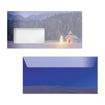 Sigel 50 karácsonyi boríték DIN lang öntapadós zárással, többszínű, 220 x 110 mm, 80 g/m², FSC-tanúsított