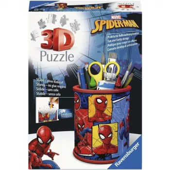 RAVENSBURGER 3D kirakó tolltartó Spider-Man - 54 darab, hivatalos Marvel, Easy Click