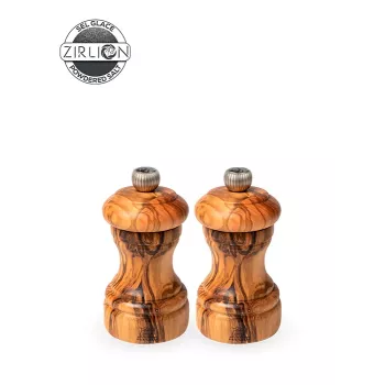 Peugeot Bistro bors- és sóőrlő készlet, olíva fa, 10 cm, Duo