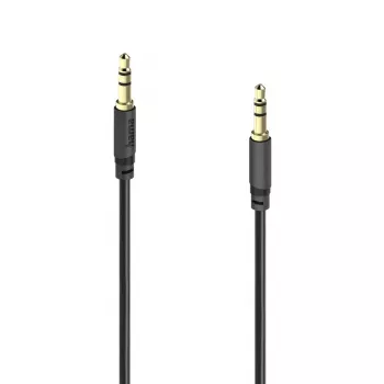 Hama Basic Line 3,5 mm-es jack audiokábel, dugó-dugó, 3 m, fekete
