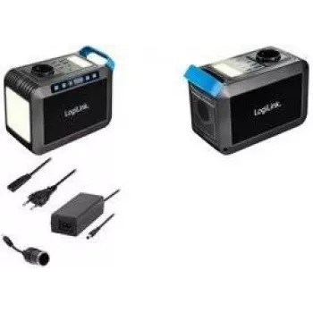 LogiLink PPS0301 hordozható erőmű 300W, 288Wh, tiszta szinuszhullám, 1x AC, 1x DC, 4x USB-A, 1x USB-C PD, fekete