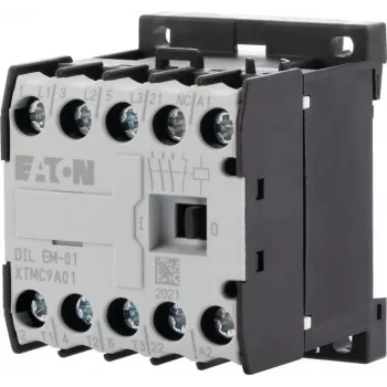 Eaton DILEM-01-G(24VDC) mini kontaktor, 3 pólusú, 1 NC, 24 V DC tekercs, 4 kW AC-3