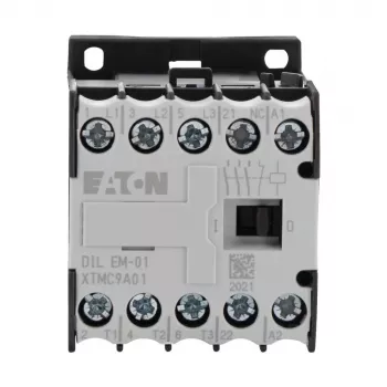 Eaton DILEM-01-G(24VDC) mini kontaktor, 3 pólusú, 1 NC, 24 V DC tekercs, 4 kW AC-3