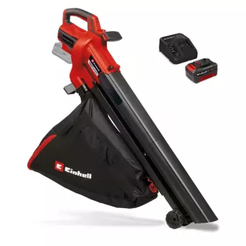 Einhell Power X-Change VENTURRO 18/210 készlet akkumulátoros lombfúvó és -szívó, 18V, 4.0Ah akkumulátor, piros/fekete