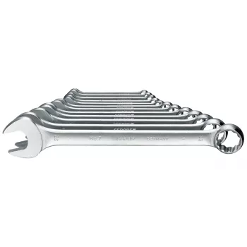 GEDORE 12-Piece Combination Spanner Set 10-32 mm DIN 3113 Form A Chrome Vanadium Steel
