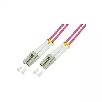 LogiLink OM4 LC/LC duplex multimódusú üvegszál patchkábel, 75m, LSZH, aqua