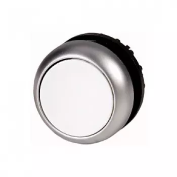 Eaton M22-D-W lapos nyomógomb-működtető, pillanat, fehér, 22,5 mm szerelés, IP66/IP67/IP69K