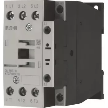 Eaton DILM17-10 teljesítménykontaktor, 3 pólusú, 1 NO segédérintkező, 230 V AC 50 Hz / 240 V AC 60 Hz tekercs, 17 A, 7,5 kW