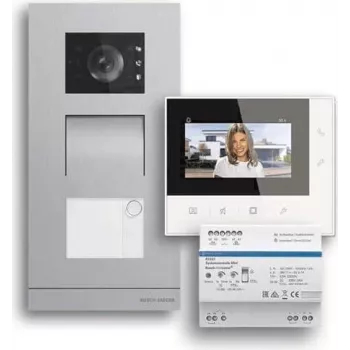 ABB Welcome Basic 2-vezetékes videós kaputelefon-készlet családi házakhoz, 7 inch beltéri egység, süllyesztett kültéri egység