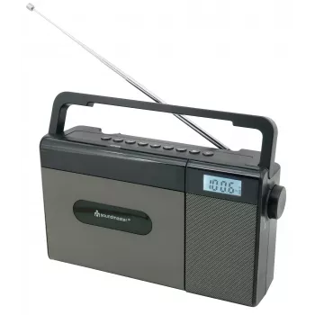 Soundmaster RCD1170SW hordozható CD-rádió FM, Bluetooth, USB és újratölthető akkumulátorral - fekete