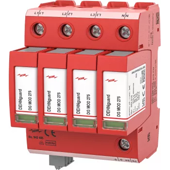 DEHN 943405 DG MD TNS 275 FM 2 típusú túlfeszültség-levezető 3+1 pólus 40kA