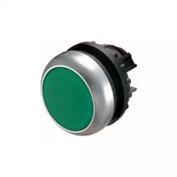 Eaton M22-D-G lapos nyomógomb működtető, zöld, pillanatnyi, 22,5 mm, IP66/IP67/IP69K