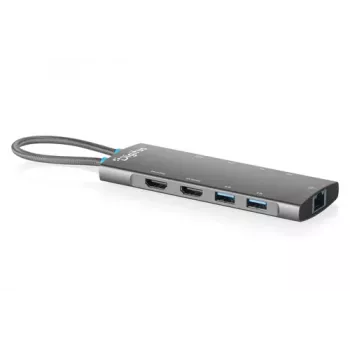 DIGITUS DA-70922 USB-C dokkoló, 9 portos, 2x HDMI, USB, RJ45