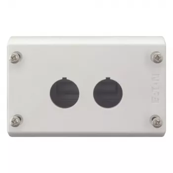 Eaton M22-I2 üres ház 2 kezelőelemhez, felületi szerelés, világosszürke RAL 7035