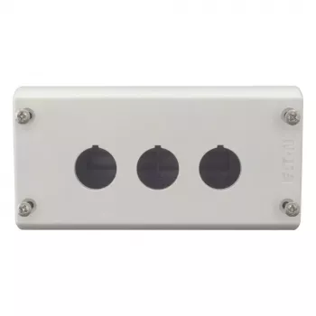 Eaton M22-I3 felületi ház, 3 kivágás, szürke RAL 7035, IP66/IP67/IP69K, 80x153x56mm