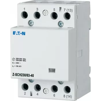 EATON Z-SCH230/63-40 szerelési kontaktor, 4 NO, 63 A, 230 V AC tekercs