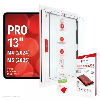 E.V.I. DISPLEX tablet valódi üveg képernyővédő Apple iPad Pro 13 (2024/2025) - 9H edzett üveg, ultratiszta, 2.5D lekerekített élek, oleofób bevonat, buborékmentes felhelyezés