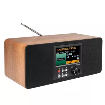 Albrecht DR 864 sztereó DAB+ FM rádió Bluetooth-szal, faház, 2x7W RMS, 2,4