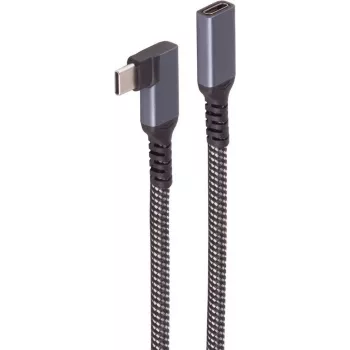 ShiverPeaks BS14-74013 USB-C–USB-C 3.2 Gen 2 kábel, 0,5 m, fekete/fehér