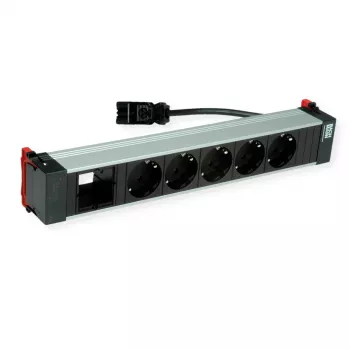 Bachmann POWER FRAME 5x Schuko-aljzat 1x modulhely 0,2m GST18i3 fekete