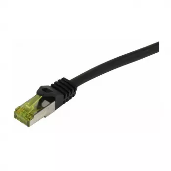 SYNERGY21 CAT6A S/FTP patchkábel RJ45, 500 MHz, 7,5 m, fekete, TPE/LSZH, beltéri/kültéri, UV-/víz-/olajálló, AWG26, CAT7 nyerskábel